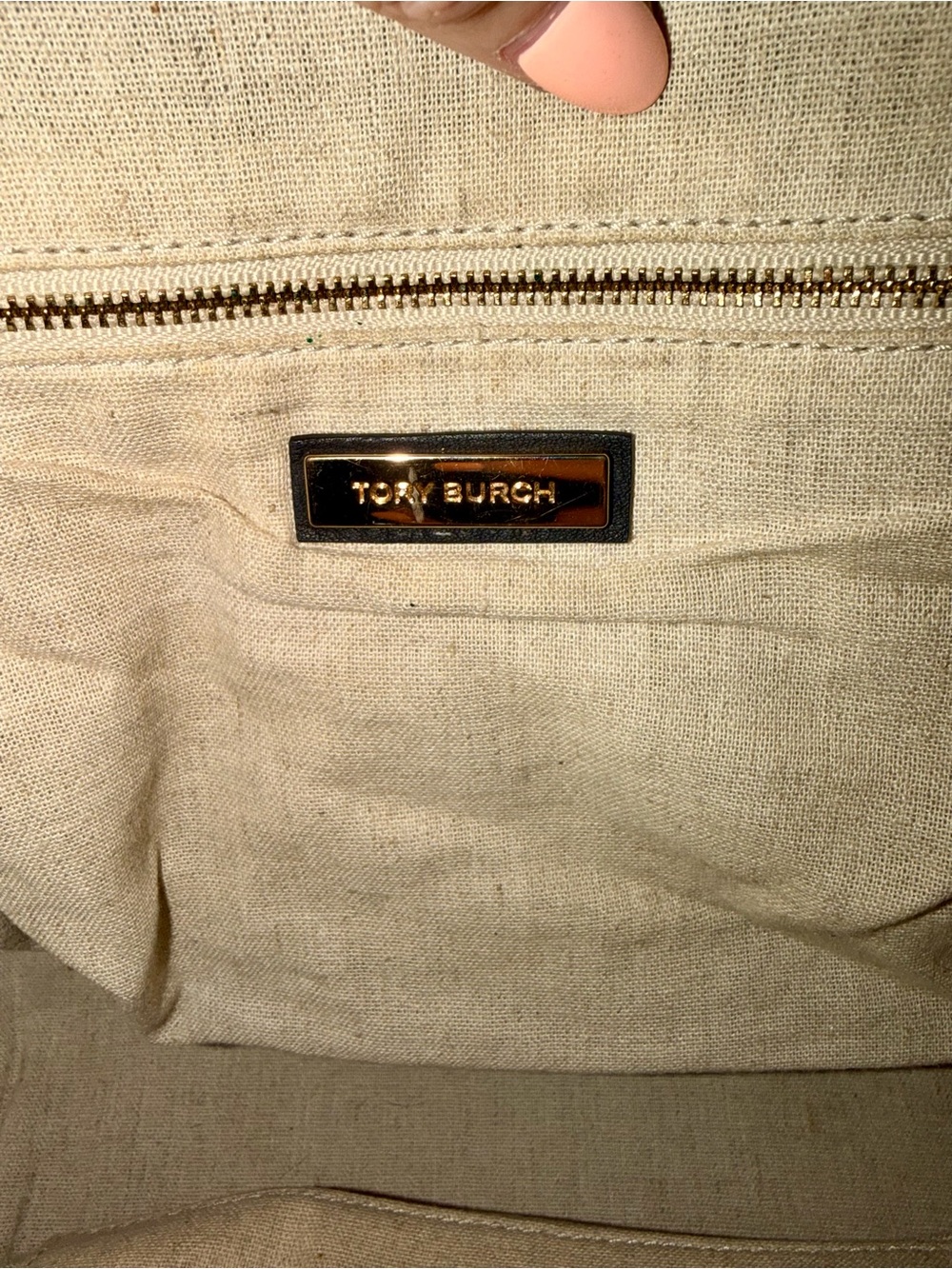 EUC Tory Burch Black Leather Halfmoon Satchel with Matching Wallet - Picture 5 of 16